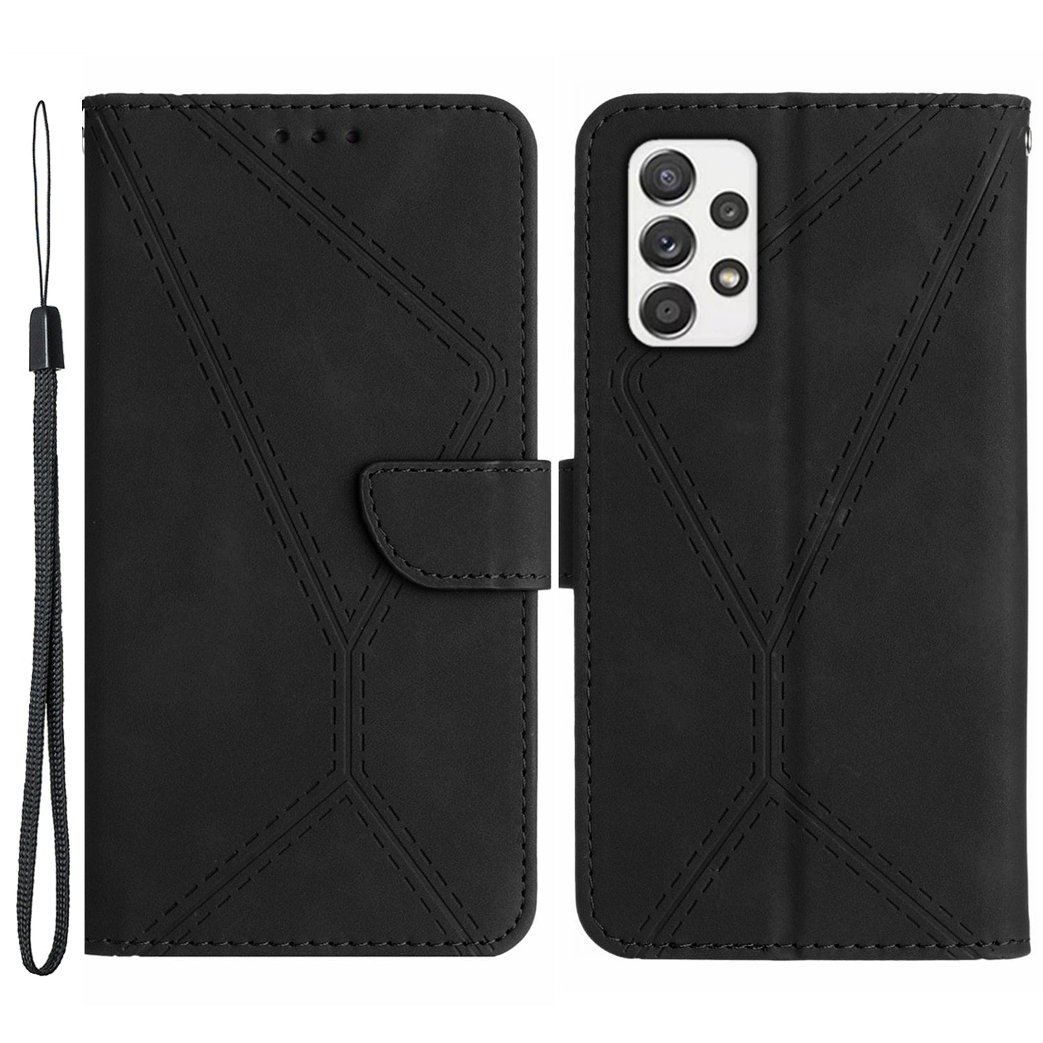 HT05 For Samsung Galaxy A33 5G Cell Phone Wallet Stand Case Imprinted Line Leather Phone Cover HT05 For Samsung Galaxy A33 5G Cell Phone Wallet Stand Case Imprinted Line Leather Phone Cover